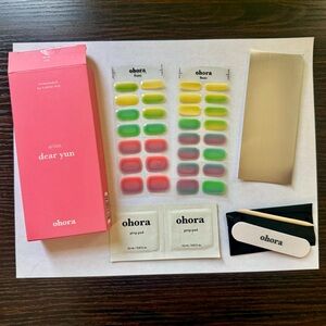 Ohora N Oz ND-287 Semi-Cured Gel Nails – Dear Yun Rainbow Jelly Gradient (30 pc)